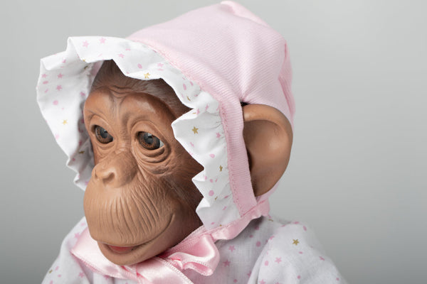 Asi Spanish Reborn Monkey Girl Doll In Pink Dress Set - IN STOCK NOW