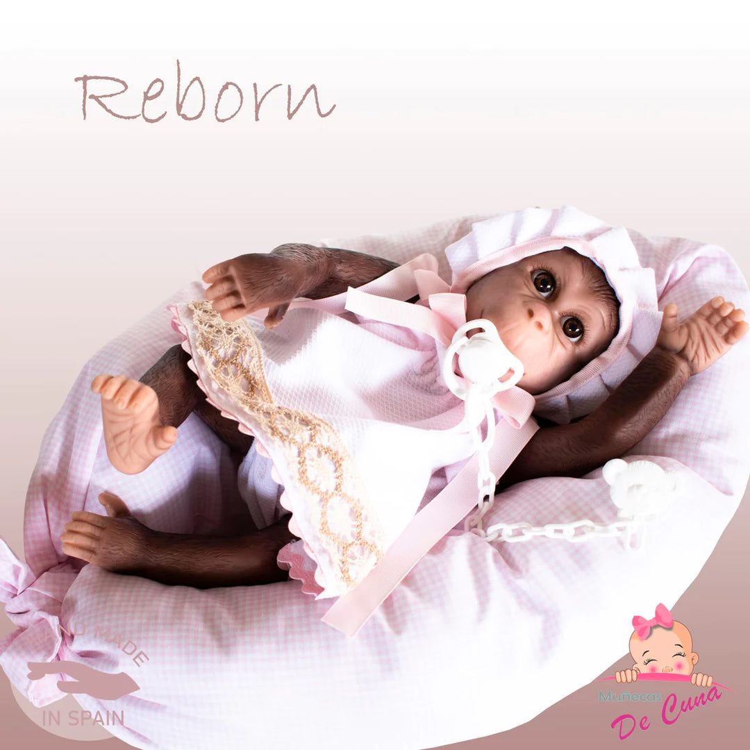 Spanish Baby Lolo Glam Reborn Monkey Doll Pink 36401 - PREORDER