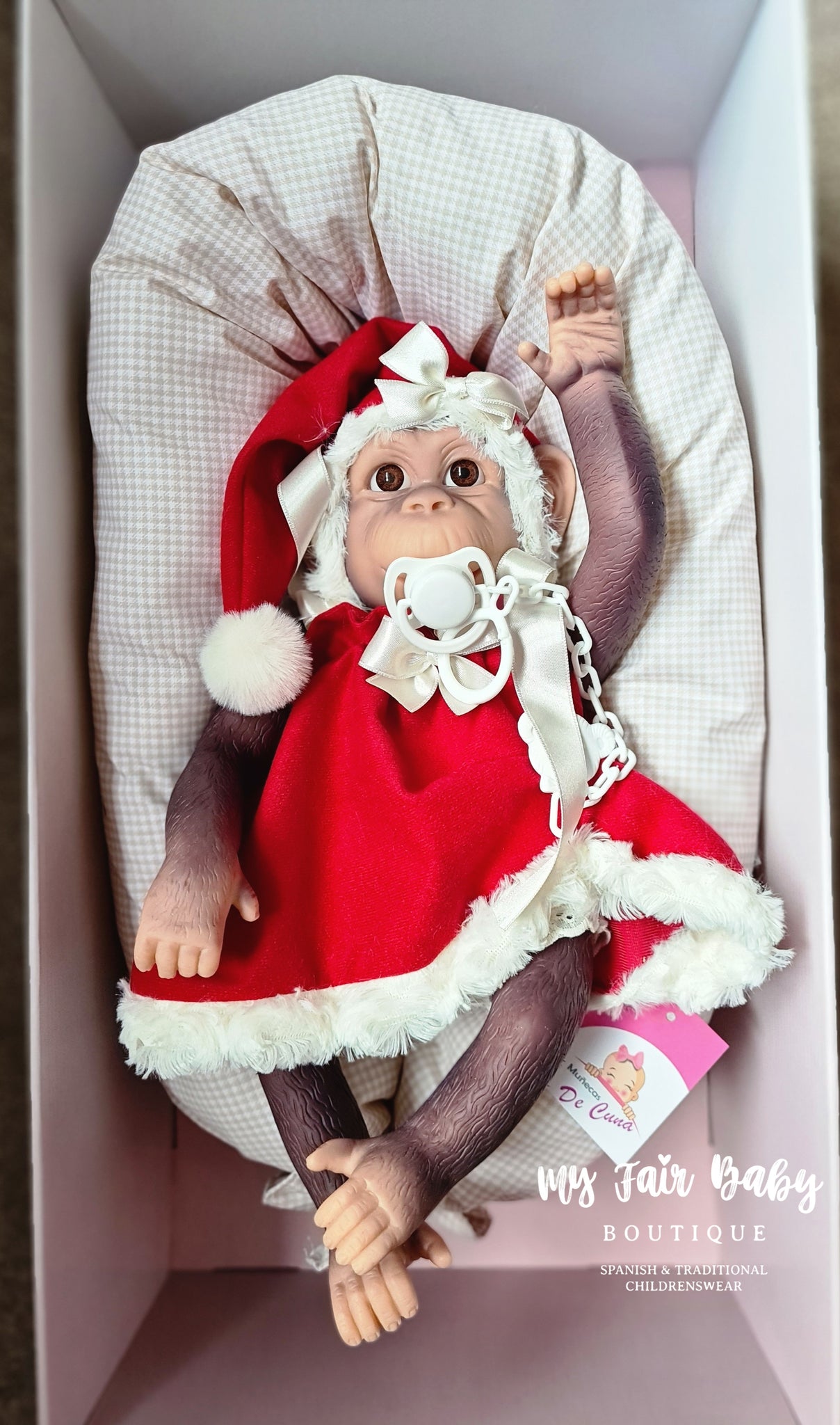 Spanish Baby Lolita Christmas Reborn Monkey Doll 36403 - PREORDER