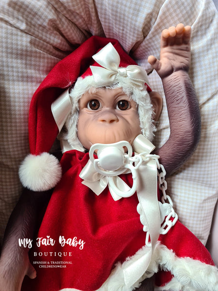 Spanish Baby Lolita Christmas Reborn Monkey Doll 36403 - PREORDER