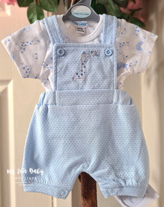 Traditional Baby Boys Giraffe Dungaree Set - Premature & Newborn Baby