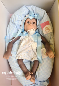 Spanish Baby Gordo Reborn Silicone Monkey Doll Blue 36301 - IN STOCK NOW