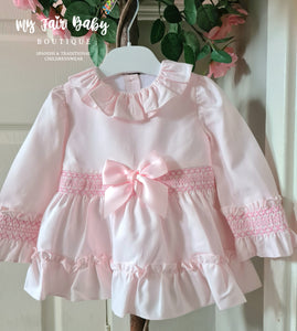 Spanish Baby Girls Pink Smocked Dress ~ 6-36m