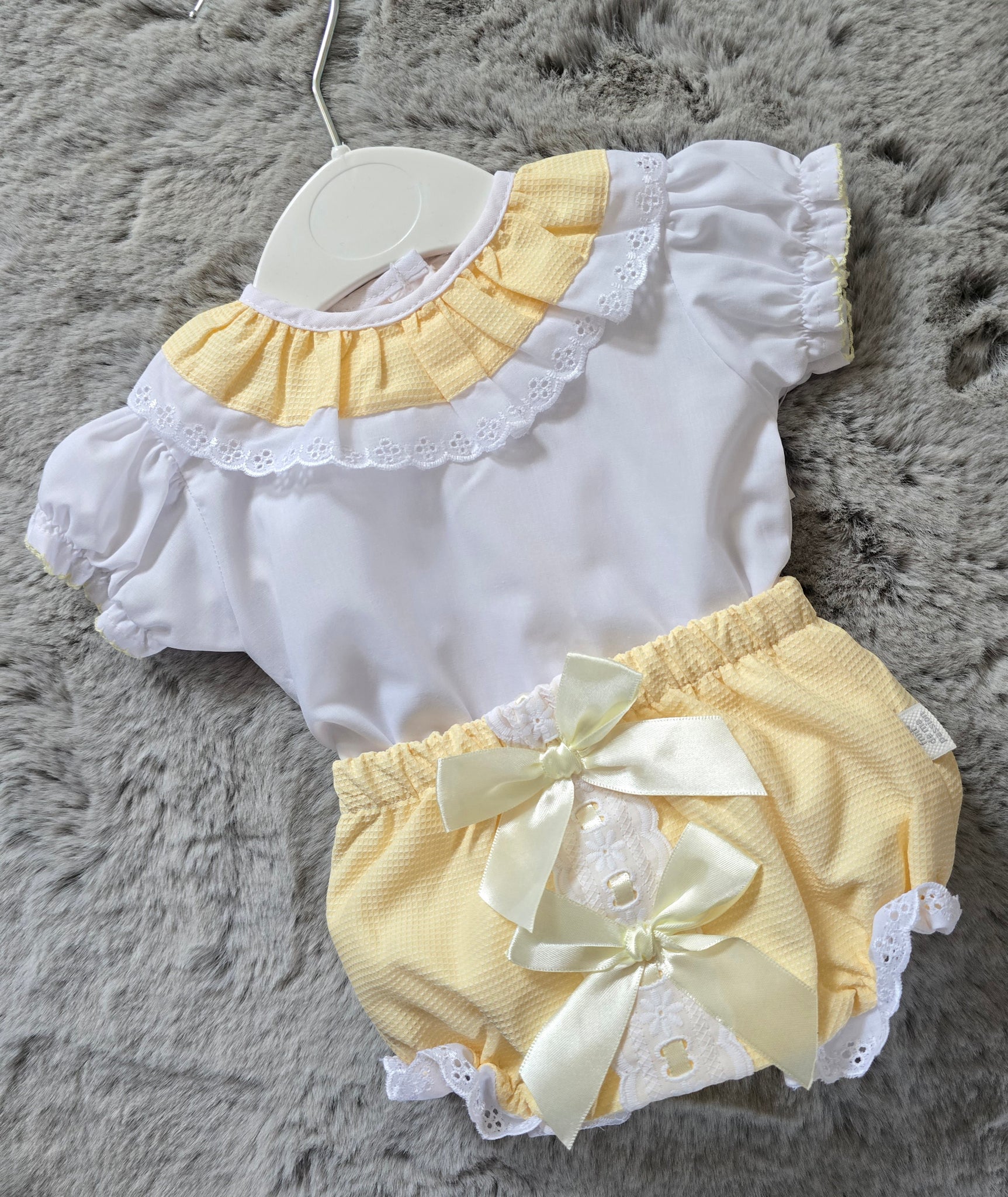 Spanish Baby Girls Lemon Bow Jam Pants - 3,18m