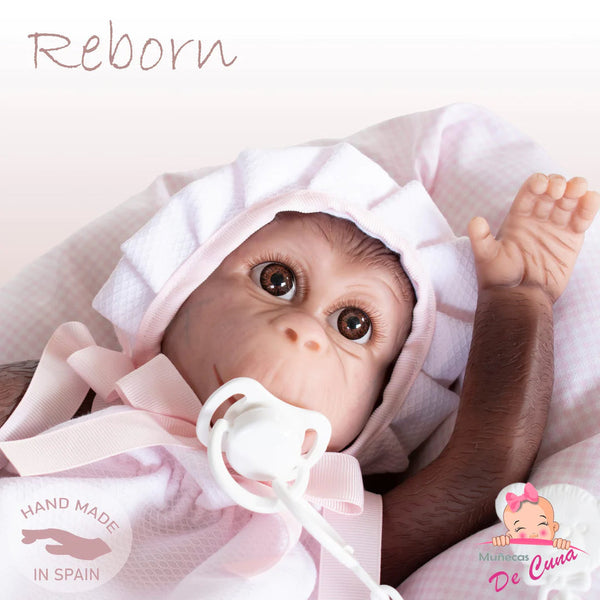 Spanish Baby Lolo Glam Reborn Monkey Doll Pink 36401 - PREORDER