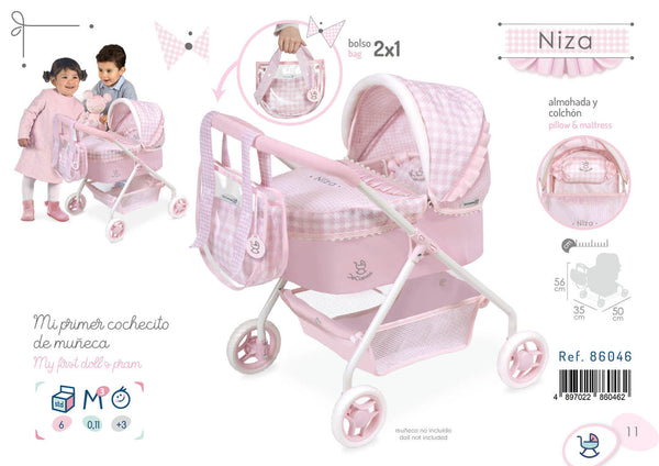 Spanish DeCuevas My First Niza Doll Pram 86046 56cm - PREORDER