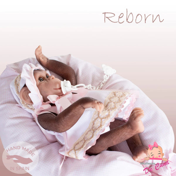 Spanish Baby Lolo Glam Reborn Monkey Doll Pink 36401 - PREORDER