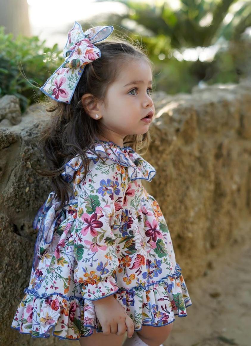 Ela Confeccion AW24 Spanish Girls Floral Dress Set - MADE TO ORDER