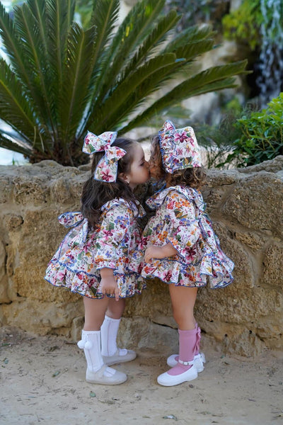 Ela Confeccion AW24 Spanish Girls Floral Dress Set - MADE TO ORDER