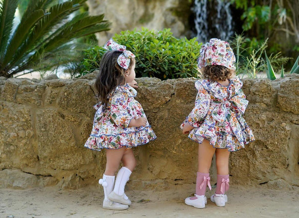 Ela Confeccion AW24 Spanish Girls Floral Dress Set - MADE TO ORDER