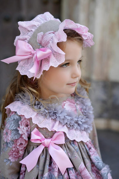 Ela Confeccion AW24 Spanish Girls Floral Puffball Dress - MADE TO ORDER