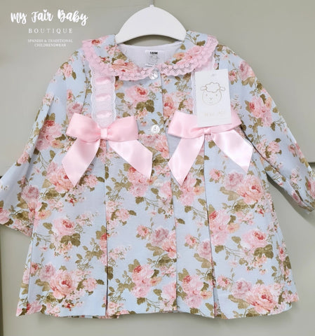 Wee Me Baby Girls Blue & Pink Floral Summer Jacket MYD2260