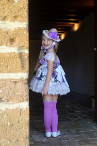 Ela Confeccion SS25 Spanish Girls Lilac Puffball Dress ~ MADE TO ORDER