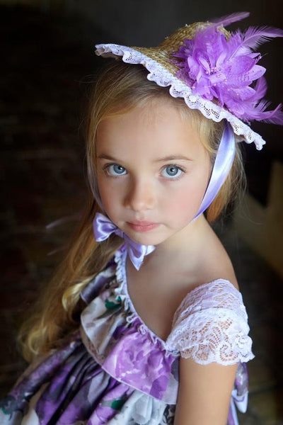 Ela Confeccion SS25 Spanish Girls Lilac Puffball Dress ~ MADE TO ORDER