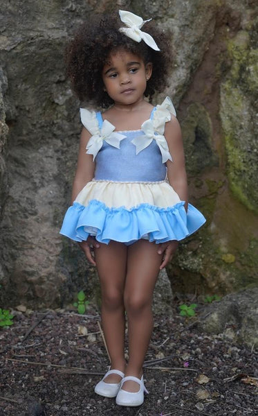 Ela Confeccion SS25 Spanish Girls Blue Half Knit Sun Dress - 3y & 5y ~ IN STOCK NOW