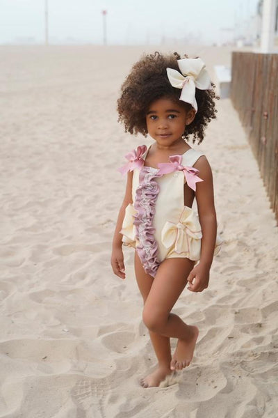 Ela Confeccion SS25 Spanish Girls Cream Summer Romper - MADE TO ORDER