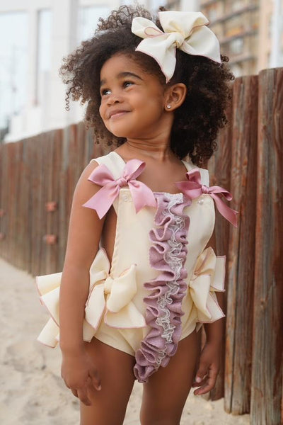 Ela Confeccion SS25 Spanish Girls Cream Summer Romper - MADE TO ORDER