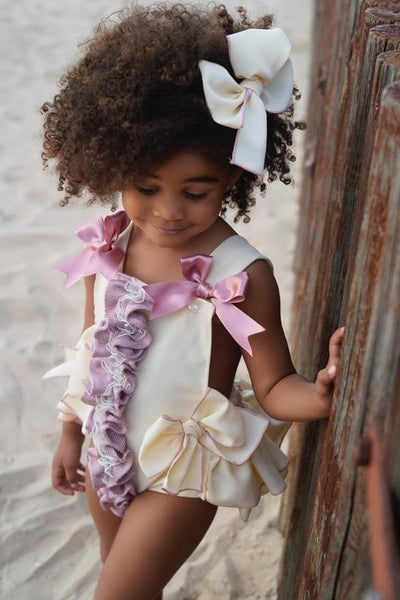 Ela Confeccion SS25 Spanish Girls Cream Summer Romper - MADE TO ORDER