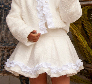 Sonata Infantil AW24 Spanish Girls Luxury Cream Skirt IN2402 - MADE TO ORDER