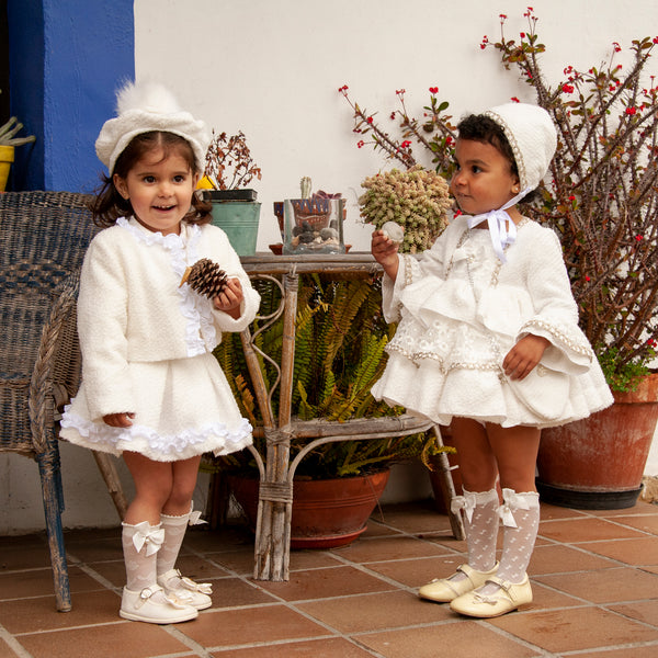 Sonata Infantil AW24 Spanish Girls Luxury Cream Beret IN2402 - MADE TO ORDER