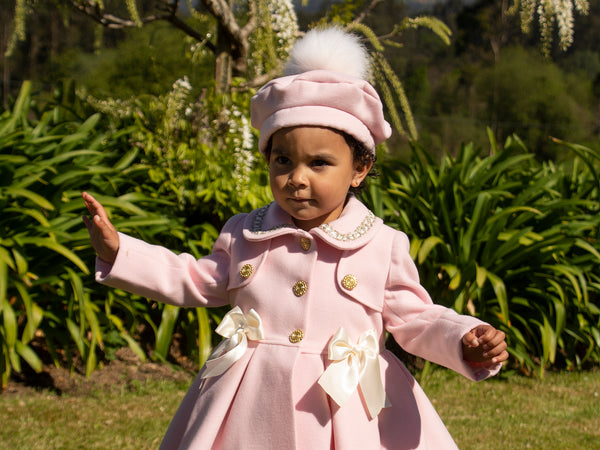 Sonata Infantil AW24 Spanish Girls Pink Coat IN2407 - MADE TO ORDER