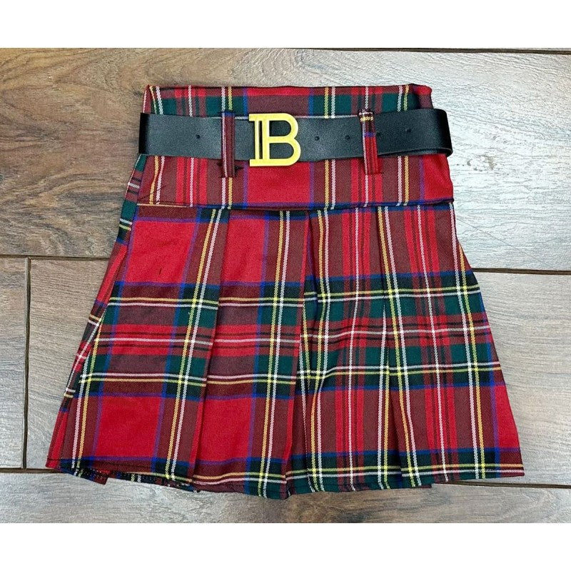 Traditional Older Girls Red Tartan Christmas Skirt ~ 4-14y