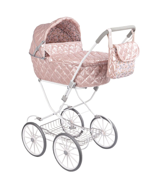 Spanish DeCuevas XL Pink Quilted Reborn Doll Pram 40870 93cm - PREORDER