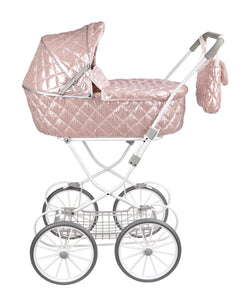 Spanish DeCuevas XL Pink Quilted Reborn Doll Pram 40870 93cm - PREORDER