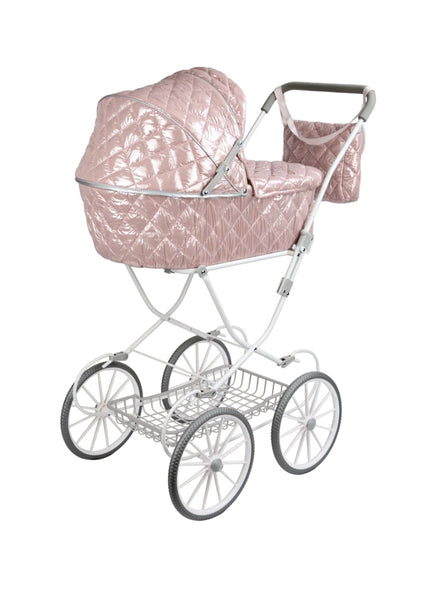 Spanish DeCuevas XL Pink Quilted Reborn Doll Pram 40870 93cm - PREORDER