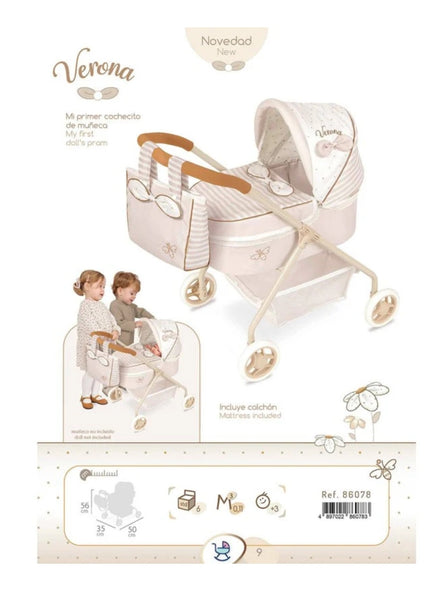 Spanish DeCuevas My First Verona Doll Pram 86078 56cm - PREORDER