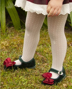 Sonata Infantil Spanish Girls Green Bow Shoes - 6 Bow Colours