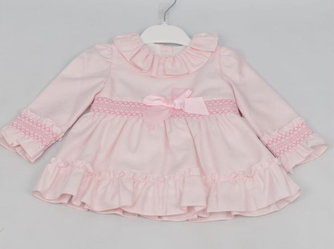 Spanish Baby Girls Pink Smocked Dress ~ 6-36m