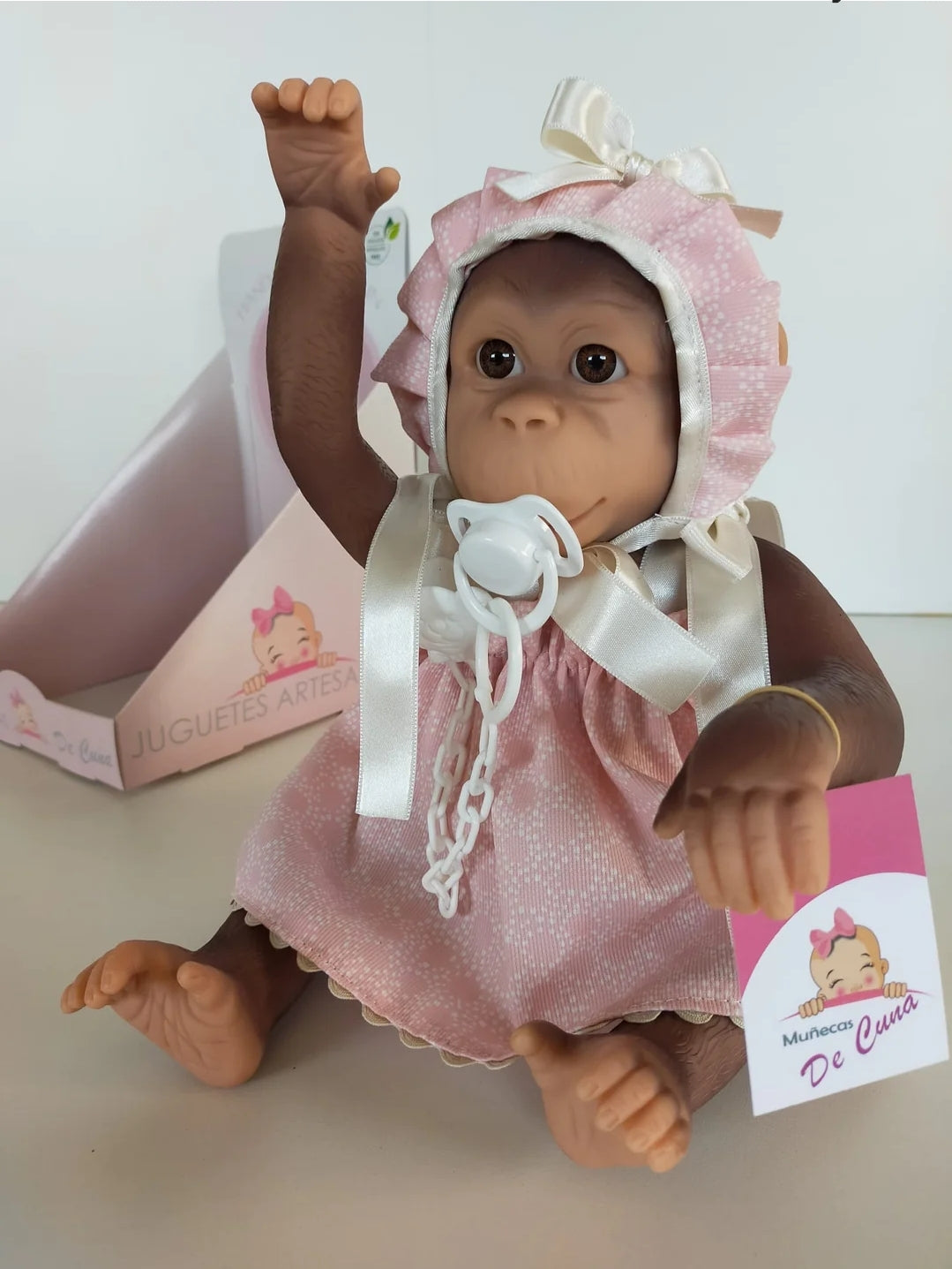 Spanish Baby Kiki Reborn Silicone Monkey Doll 36302 IN STOCK NOW My Fair Baby Boutique
