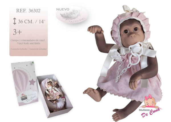 Spanish Baby Kiki Reborn Silicone Monkey Doll 36302 - PREORDER