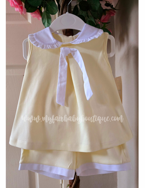 Spanish Girls Lemon Top & Short Set ~ 12m-3y