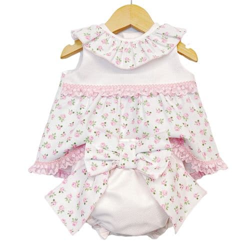 Spanish Baby Girls Pink Summer Outfit Bundle 12m - 4 Sets - NON RETURNABLE