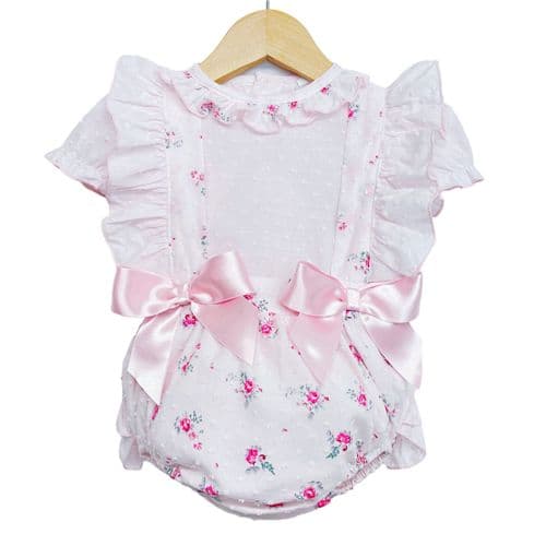 Spanish Baby Girls Pink Summer Outfit Bundle 12m - 4 Sets - NON RETURNABLE