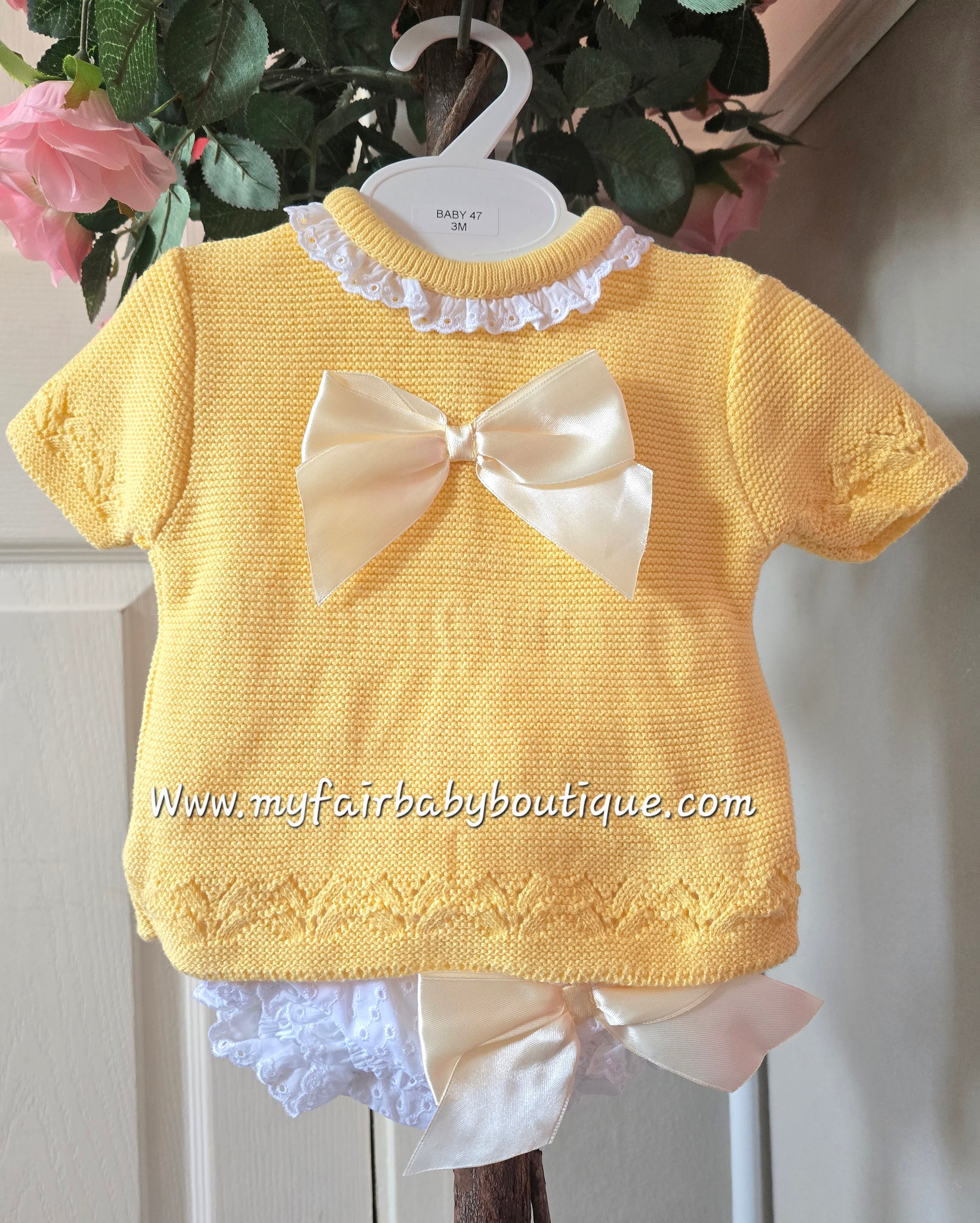 Spanish Baby Girls Yellow Jam Pant Set ~ 3-18m