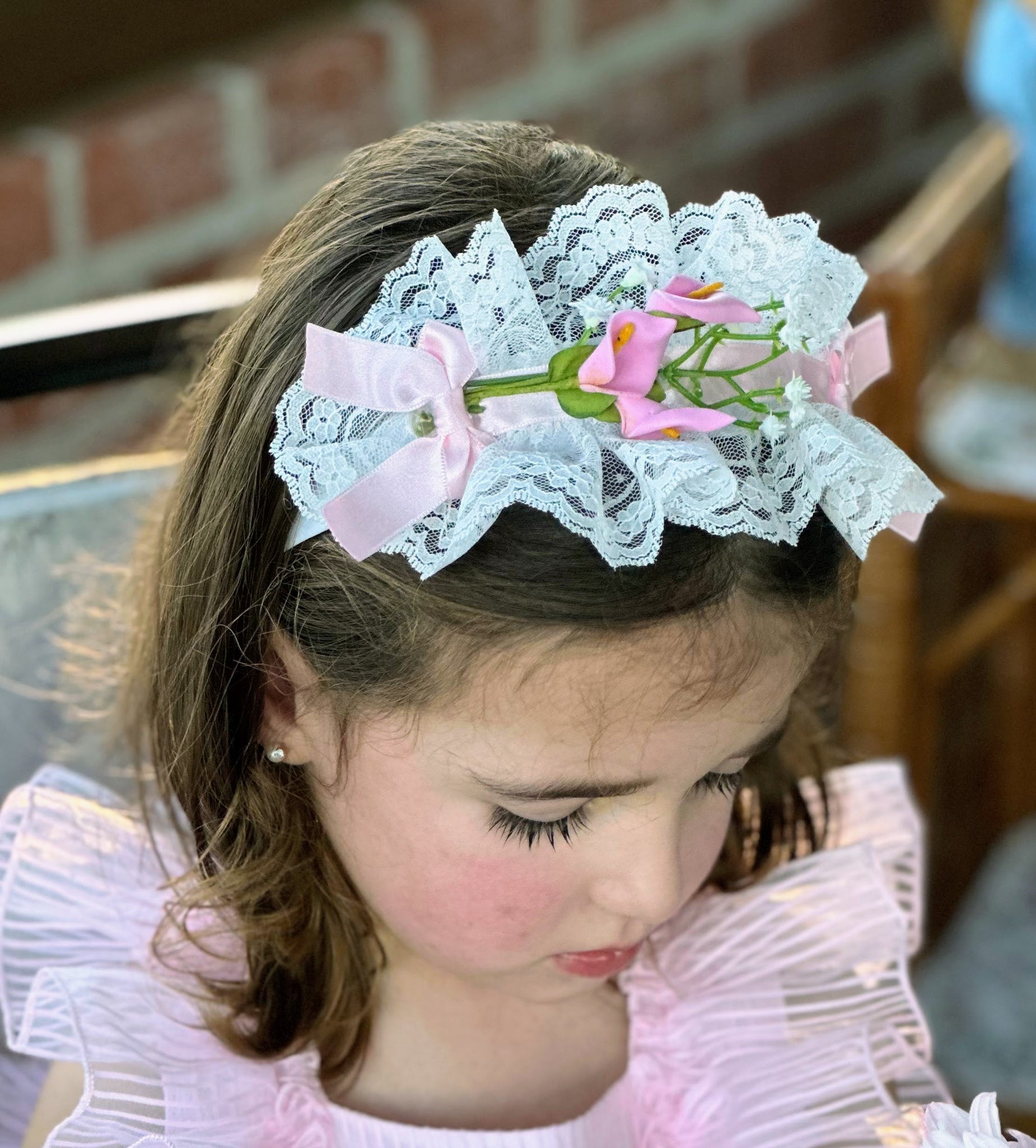 Sonata Infantil SS25 Spanish Girls Pink Headband ~ MADE TO ORDER