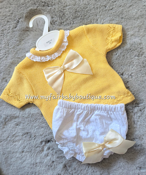 Spanish Baby Girls Yellow Jam Pant Set ~ 3-18m