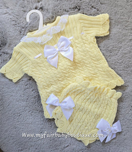 Spanish Baby Girls Lemon Yellow Jam Pant Set ~ 3-36m