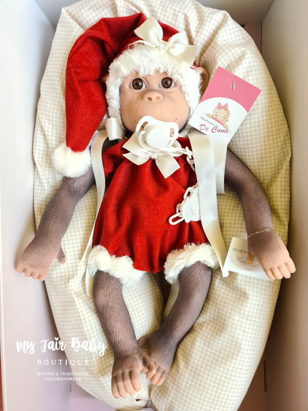 Spanish Baby Lolo Christmas Reborn Monkey Doll 36404 - IN STOCK NOW