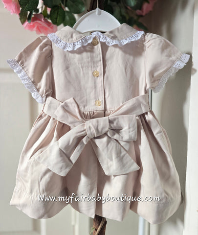 Spanish Girls Sand Smocked Dress Set 2225A ~ 6m-6y