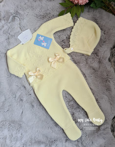 Spanish Baby Girls Lemon Knitted 3PC Set