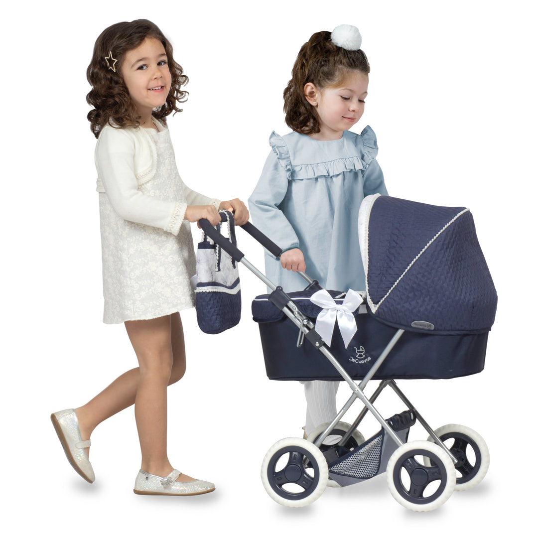 Spanish DeCuevas Folding My First Classic Pram 85044 Navy (60cm) - IN STOCK NOW