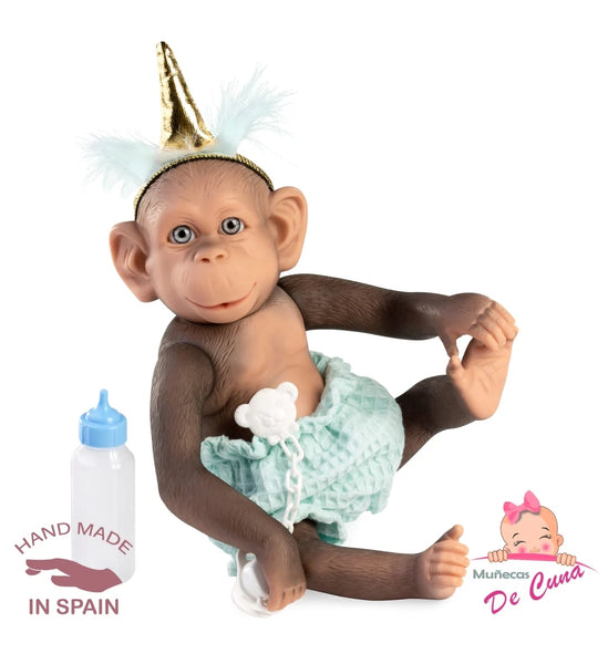 Spanish 32cm Baby Lolo Reborn Birthday Monkey Doll 36103 - IN STOCK NOW