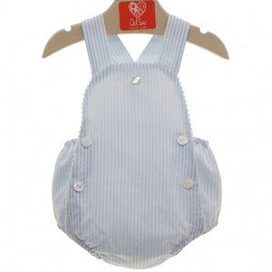 Spanish Baby Boys Blue & White Pinstripe Romper 0839 - 6-24m